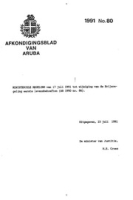 Afkondigingsblad van Aruba 1991 no. 80, DWJZ - Directie Wetgeving en Juridische Zaken