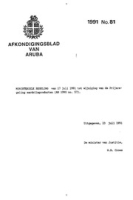Afkondigingsblad van Aruba 1991 no. 81, DWJZ - Directie Wetgeving en Juridische Zaken
