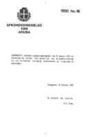 Afkondigingsblad van Aruba 1992 no. 16, DWJZ - Directie Wetgeving en Juridische Zaken