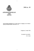 Afkondigingsblad van Aruba 1992 no. 20, DWJZ - Directie Wetgeving en Juridische Zaken