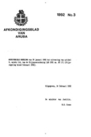 Afkondigingsblad van Aruba 1992 no. 3, DWJZ - Directie Wetgeving en Juridische Zaken