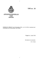 Afkondigingsblad van Aruba 1992 no. 30, DWJZ - Directie Wetgeving en Juridische Zaken