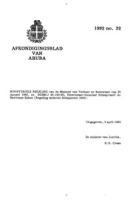 Afkondigingsblad van Aruba 1992 no. 32, DWJZ - Directie Wetgeving en Juridische Zaken