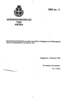 Afkondigingsblad van Aruba 1992 no. 4, DWJZ - Directie Wetgeving en Juridische Zaken