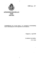 Afkondigingsblad van Aruba 1993 no. 17, DWJZ - Directie Wetgeving en Juridische Zaken