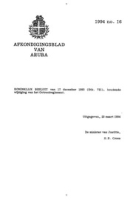 Afkondigingsblad van Aruba 1994 no. 16, DWJZ - Directie Wetgeving en Juridische Zaken