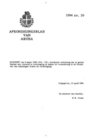 Afkondigingsblad van Aruba 1994 no. 20, DWJZ - Directie Wetgeving en Juridische Zaken