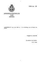 Afkondigingsblad van Aruba 1994 no. 25, DWJZ - Directie Wetgeving en Juridische Zaken