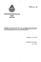 Afkondigingsblad van Aruba 1994 no. 26, DWJZ - Directie Wetgeving en Juridische Zaken