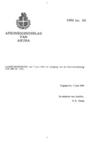 Afkondigingsblad van Aruba 1994 no. 30, DWJZ - Directie Wetgeving en Juridische Zaken