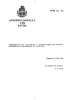 Afkondigingsblad van Aruba 1994 no. 31, DWJZ - Directie Wetgeving en Juridische Zaken