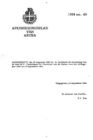 Afkondigingsblad van Aruba 1994 no. 40, DWJZ - Directie Wetgeving en Juridische Zaken