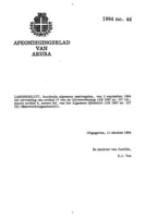 Afkondigingsblad van Aruba 1994 no. 44, DWJZ - Directie Wetgeving en Juridische Zaken