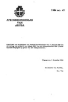 Afkondigingsblad van Aruba 1994 no. 47, DWJZ - Directie Wetgeving en Juridische Zaken