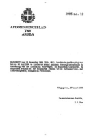 Afkondigingsblad van Aruba 1995 no. 19, DWJZ - Directie Wetgeving en Juridische Zaken