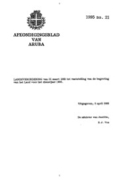 Afkondigingsblad van Aruba 1995 no. 21, DWJZ - Directie Wetgeving en Juridische Zaken