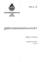 Afkondigingsblad van Aruba 1995 no. 22, DWJZ - Directie Wetgeving en Juridische Zaken