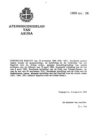 Afkondigingsblad van Aruba 1995 no. 26, DWJZ - Directie Wetgeving en Juridische Zaken