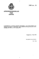 Afkondigingsblad van Aruba 1995 no. 34, DWJZ - Directie Wetgeving en Juridische Zaken