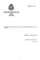 Afkondigingsblad van Aruba 1995 no. 47, DWJZ - Directie Wetgeving en Juridische Zaken