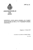 Afkondigingsblad van Aruba 1997 no. 12, DWJZ - Directie Wetgeving en Juridische Zaken