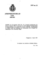 Afkondigingsblad van Aruba 1997 no. 13, DWJZ - Directie Wetgeving en Juridische Zaken