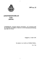 Afkondigingsblad van Aruba 1997 no. 15, DWJZ - Directie Wetgeving en Juridische Zaken