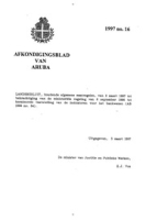 Afkondigingsblad van Aruba 1997 no. 16, DWJZ - Directie Wetgeving en Juridische Zaken