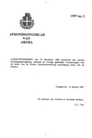 Afkondigingsblad van Aruba 1997 no. 2, DWJZ - Directie Wetgeving en Juridische Zaken
