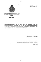 Afkondigingsblad van Aruba 1997 no. 31, DWJZ - Directie Wetgeving en Juridische Zaken
