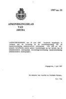 Afkondigingsblad van Aruba 1997 no. 33, DWJZ - Directie Wetgeving en Juridische Zaken