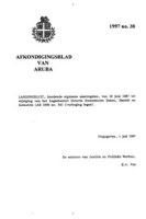 Afkondigingsblad van Aruba 1997 no. 38, DWJZ - Directie Wetgeving en Juridische Zaken
