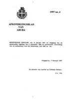 Afkondigingsblad van Aruba 1997 no. 4, DWJZ - Directie Wetgeving en Juridische Zaken