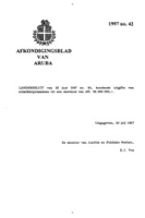 Afkondigingsblad van Aruba 1997 no. 42, DWJZ - Directie Wetgeving en Juridische Zaken