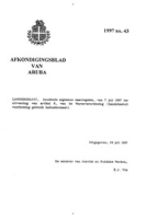 Afkondigingsblad van Aruba 1997 no. 43, DWJZ - Directie Wetgeving en Juridische Zaken