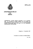 Afkondigingsblad van Aruba 1997 no. 53, DWJZ - Directie Wetgeving en Juridische Zaken