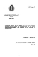 Afkondigingsblad van Aruba 1997 no. 57, DWJZ - Directie Wetgeving en Juridische Zaken