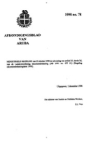 Afkondigingsblad van Aruba 1998 no. 78, DWJZ - Directie Wetgeving en Juridische Zaken