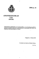Afkondigingsblad van Aruba 2000 no. 10, DWJZ - Directie Wetgeving en Juridische Zaken