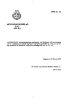 Afkondigingsblad van Aruba 2000 no. 12, DWJZ - Directie Wetgeving en Juridische Zaken