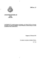 Afkondigingsblad van Aruba 2000 no. 13, DWJZ - Directie Wetgeving en Juridische Zaken