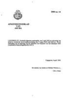 Afkondigingsblad van Aruba 2000 no. 14, DWJZ - Directie Wetgeving en Juridische Zaken