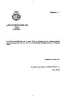 Afkondigingsblad van Aruba 2000 no. 17, DWJZ - Directie Wetgeving en Juridische Zaken