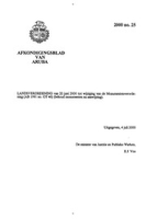 Afkondigingsblad van Aruba 2000 no. 25, DWJZ - Directie Wetgeving en Juridische Zaken