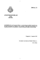 Afkondigingsblad van Aruba 2000 no. 31, DWJZ - Directie Wetgeving en Juridische Zaken