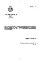 Afkondigingsblad van Aruba 2000 no. 54, DWJZ - Directie Wetgeving en Juridische Zaken