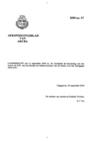 Afkondigingsblad van Aruba 2000 no. 57, DWJZ - Directie Wetgeving en Juridische Zaken