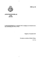 Afkondigingsblad van Aruba 2000 no. 84, DWJZ - Directie Wetgeving en Juridische Zaken