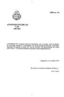 Afkondigingsblad van Aruba 2000 no. 94, DWJZ - Directie Wetgeving en Juridische Zaken