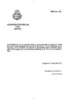 Afkondigingsblad van Aruba 2002 no. 101, DWJZ - Directie Wetgeving en Juridische Zaken